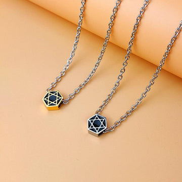 NEW Vintage Star of David Stainless Steel Metal Chain Necklace for Men and Women - The Jewellery Supermarket